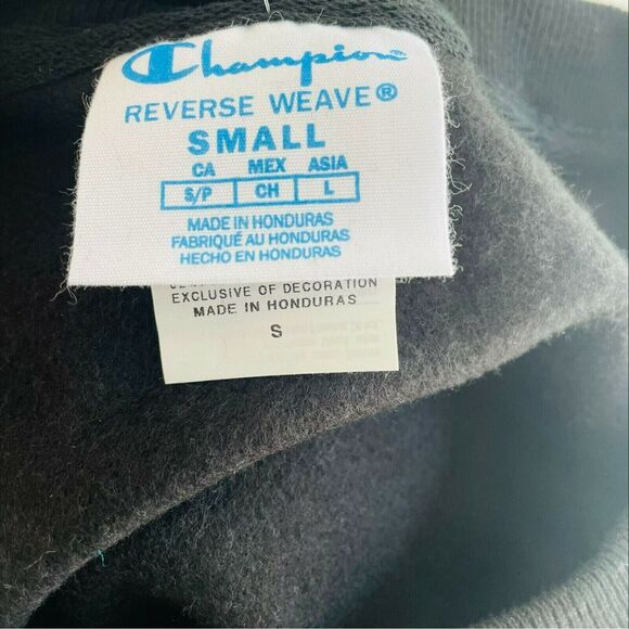 Champion C-Life Cropped Sweatshirt Reverse Weave Crew Graphic Script Spellout S - Picture 8 of 10